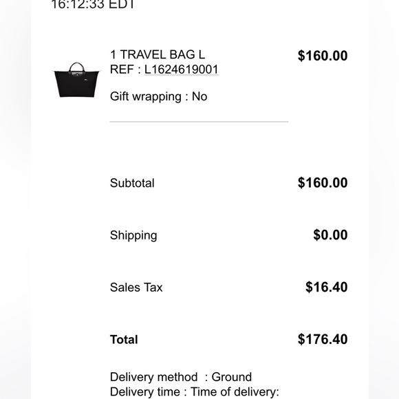 Longchamp Large Black Foldable Le Pliage Tote with Top Handles - Picture 8 of 12